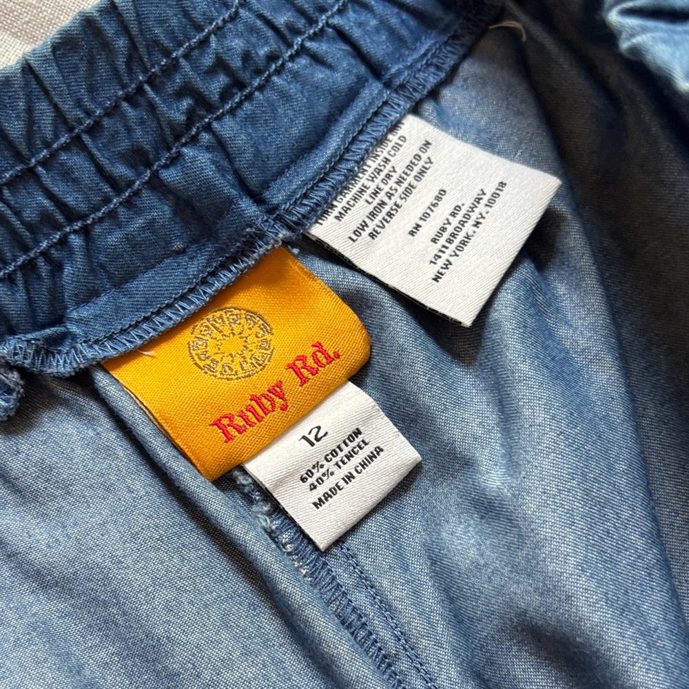 Ruby Rd. Denim Blue Jacket and Pants Ensemble - Picture 16 of 16